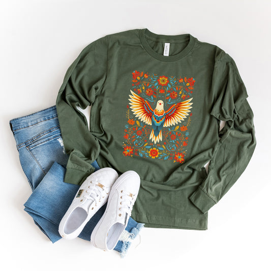 Holy Spirit Dove Floral | Long Sleeve Crew Neck