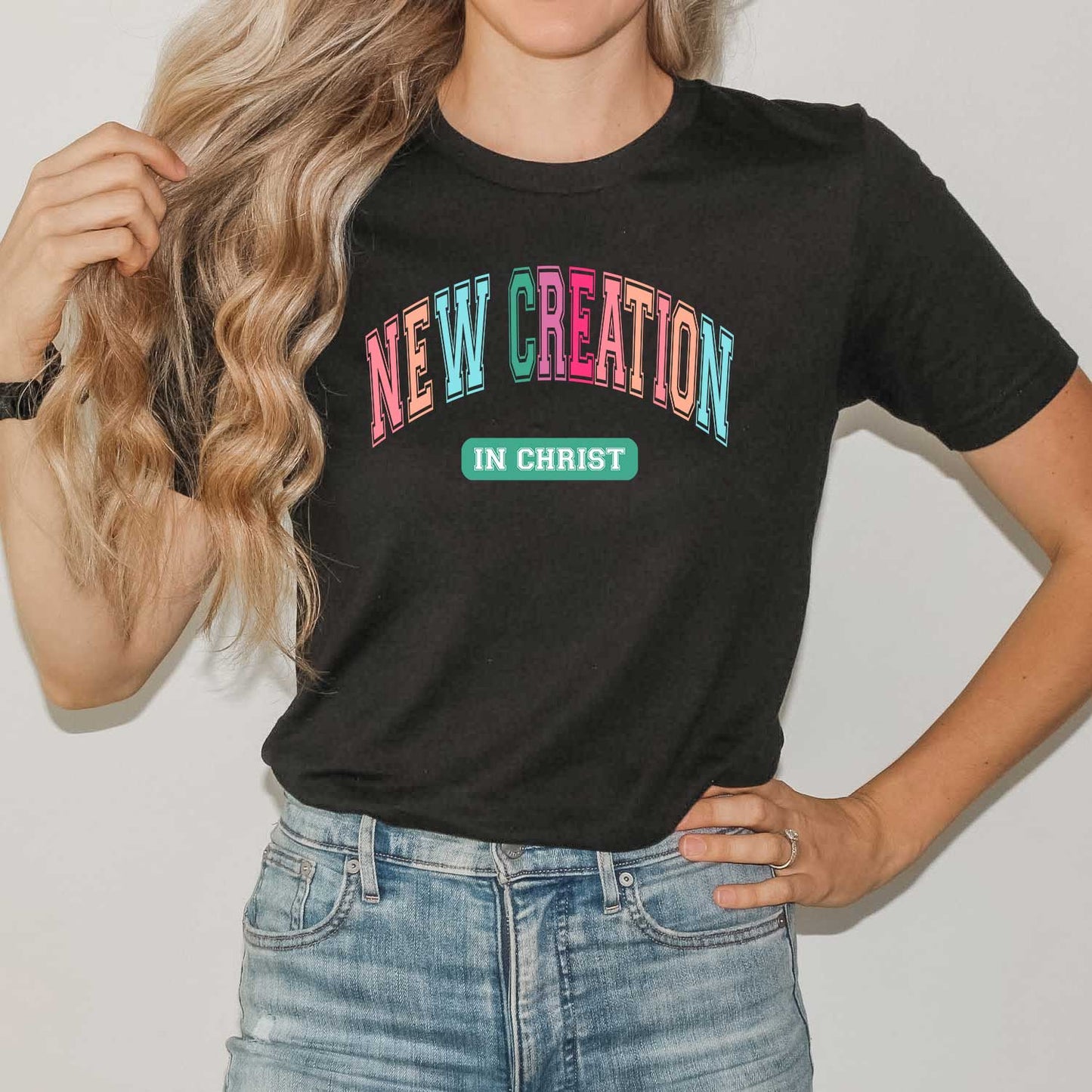 New Creation In Christ Colorful | Short Sleeve Crew Neck