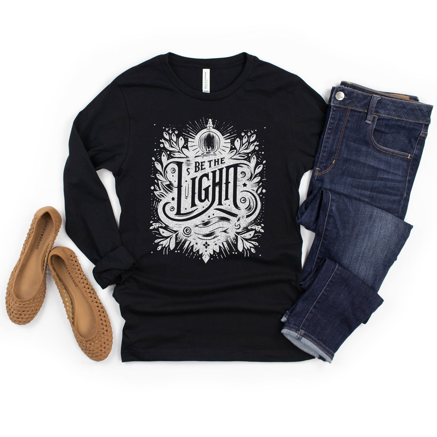 Be The Light Script | Long Sleeve Crew Neck