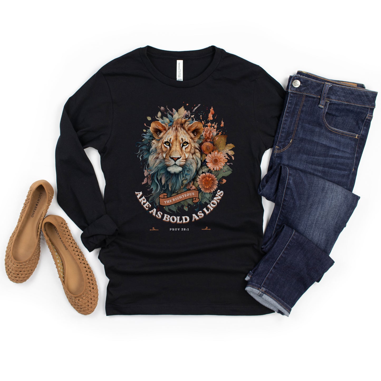 Floral Lion | Long Sleeve Crew Neck