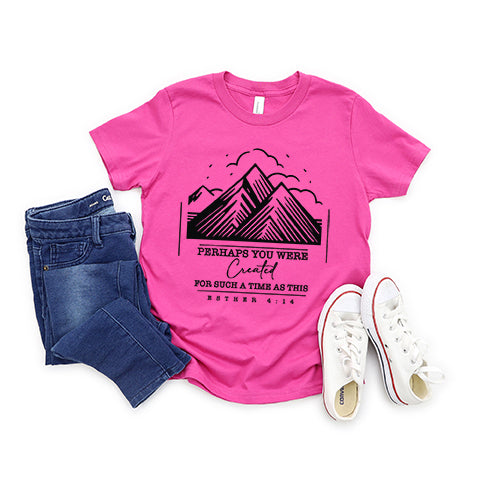 You Were Created Mountains Youth Short Sleeve Crew