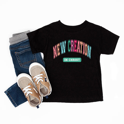 New Creation In Christ Colorful Youth Short Sleeve Crew