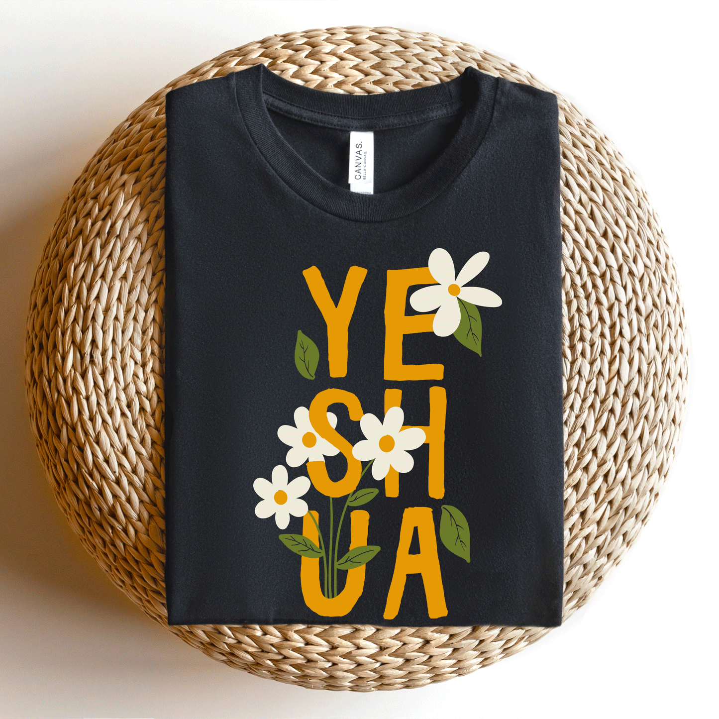 Floral Yeshua | Short Sleeve Crew Neck