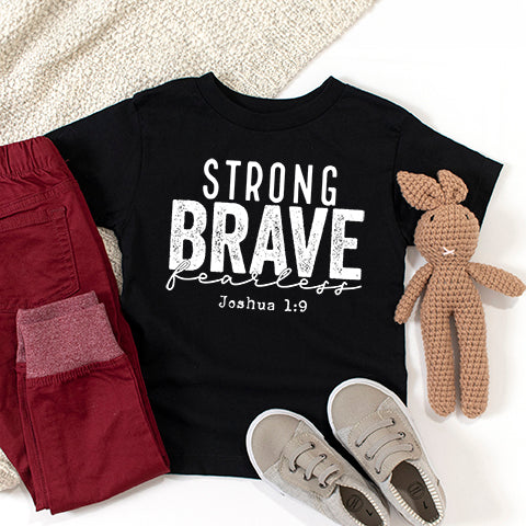 Strong Brave Fearless | Youth Short Sleeve Crew