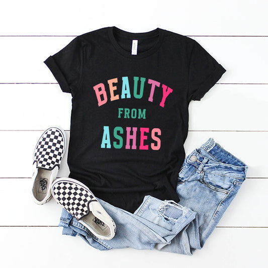 Beauty From Ashes Colorful Youth Short Sleeve Crew