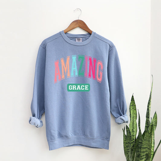 Grace Block Colorful | Garment Dyed Sweatshirt
