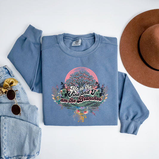 He Is the Vine | Garment Dyed Sweatshirt