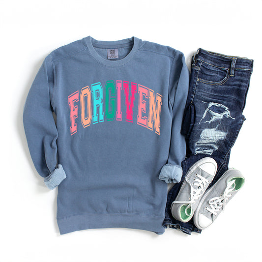 Forgiven Block Colorful | Garment Dyed Sweatshirt
