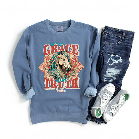 Grace Horse | Garment Dyed Sweatshirt
