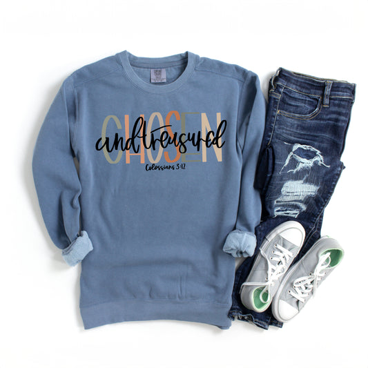 Boho Chosen And Treasured | Garment Dyed Sweatshirt