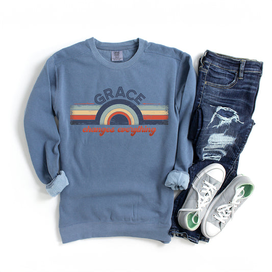 Grace Changes Everything Colorful | Garment Dyed Sweatshirt