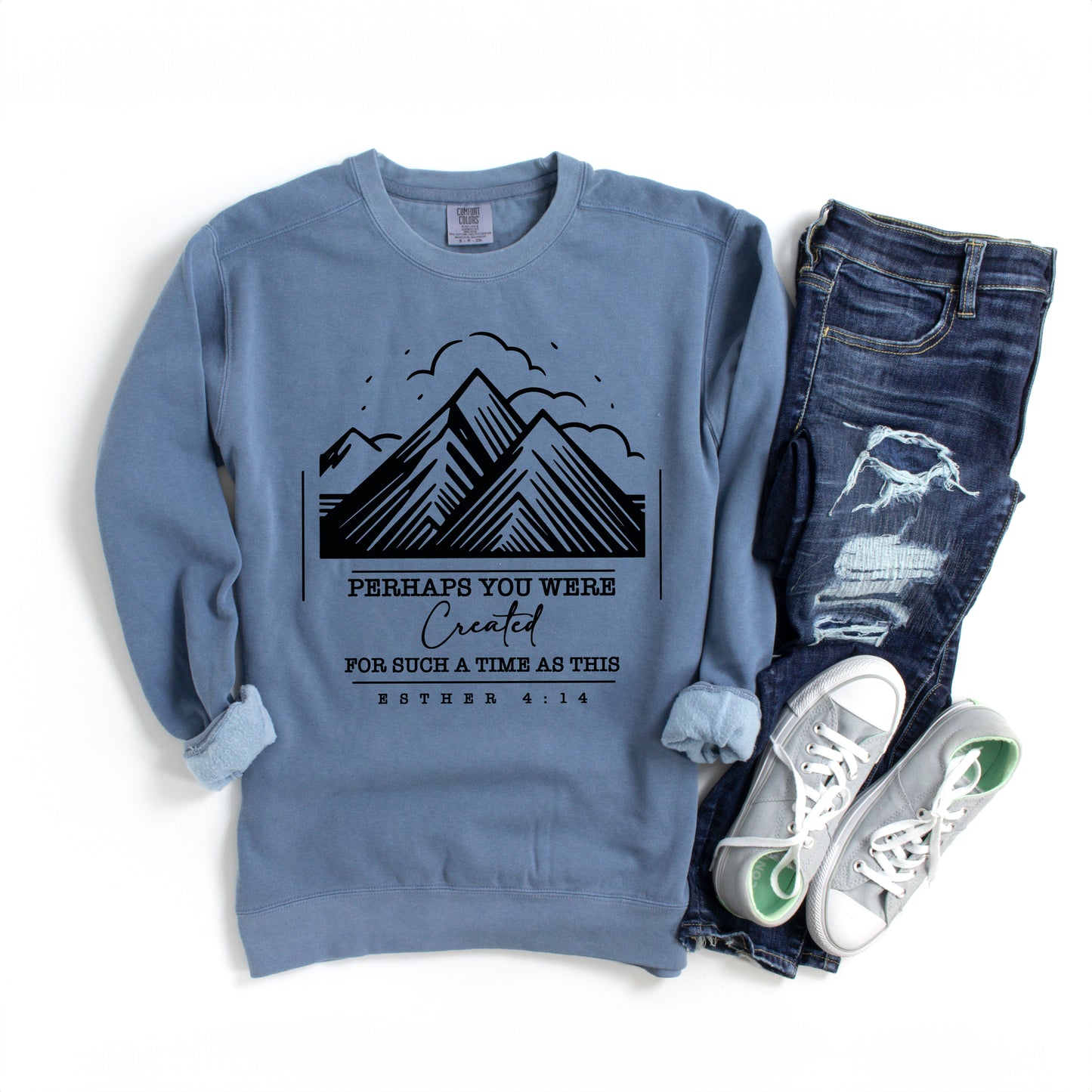 You Were Created Mountains | Garment Dyed Sweatshirt