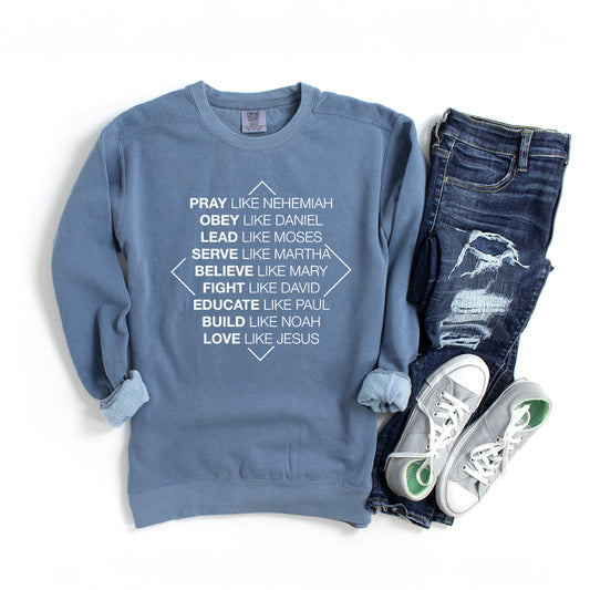 Spiritual Super Role Models | Garment Dyed Sweatshirt
