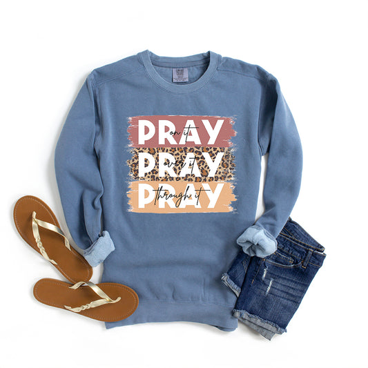Pray On It Colorful | Garment Dyed Sweatshirt