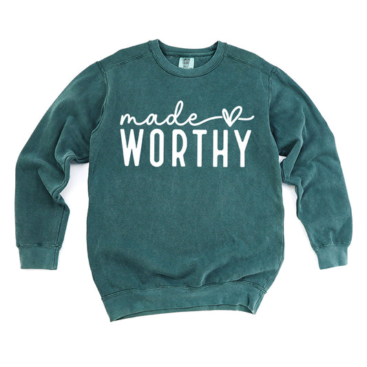 Made Worthy Heart | Garment Dyed Sweatshirt