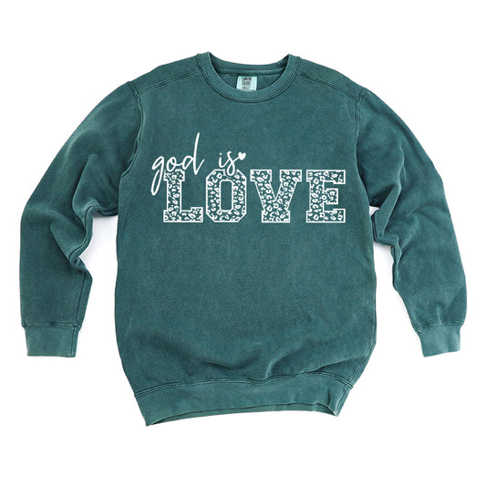 God Is Love Leopard | Garment Dyed Sweatshirt