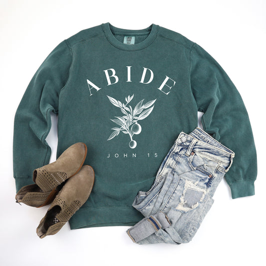 Abide Curved | Garment Dyed Sweatshirt