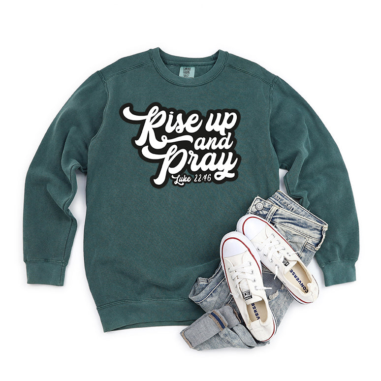 Rise Up And Pray | Garment Dyed Sweatshirt