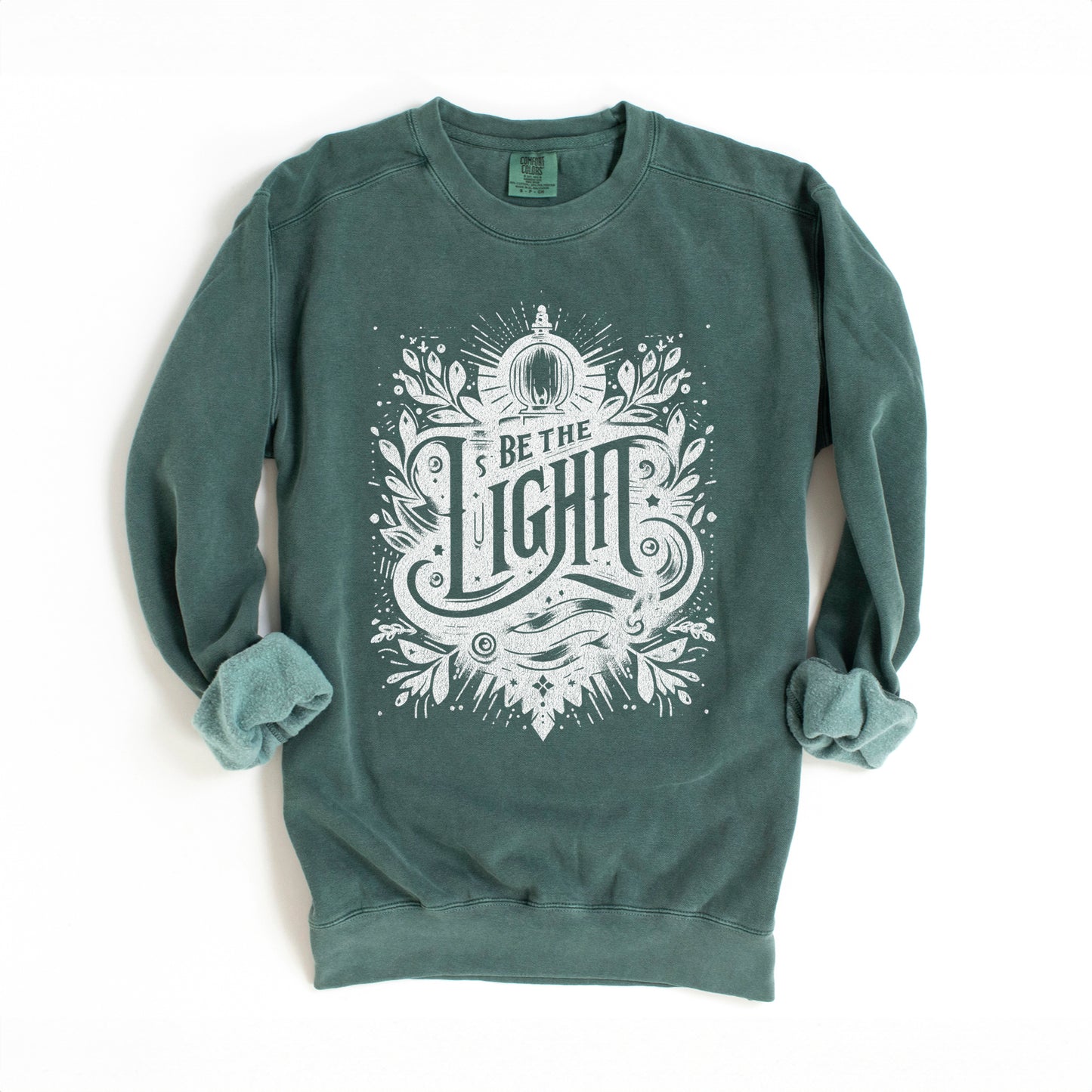 Be The Light Script | Garment Dyed Sweatshirt