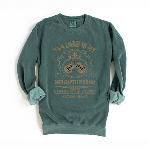 The Lord Is My Strength | Garment Dyed Sweatshirt