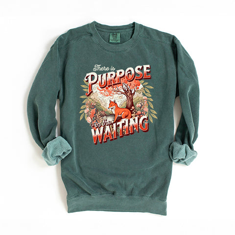 Purpose In The Waiting | Garment Dyed Sweatshirt