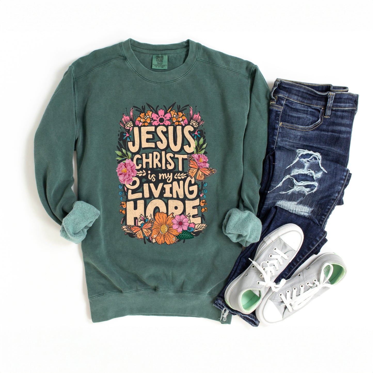 Jesus Is My Hope | Garment Dyed Sweatshirt