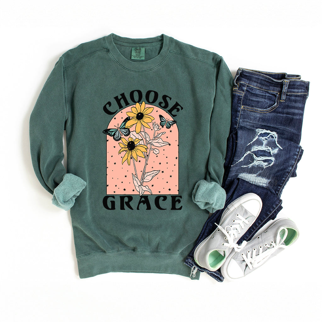 Choose Grace | Garment Dyed Sweatshirt