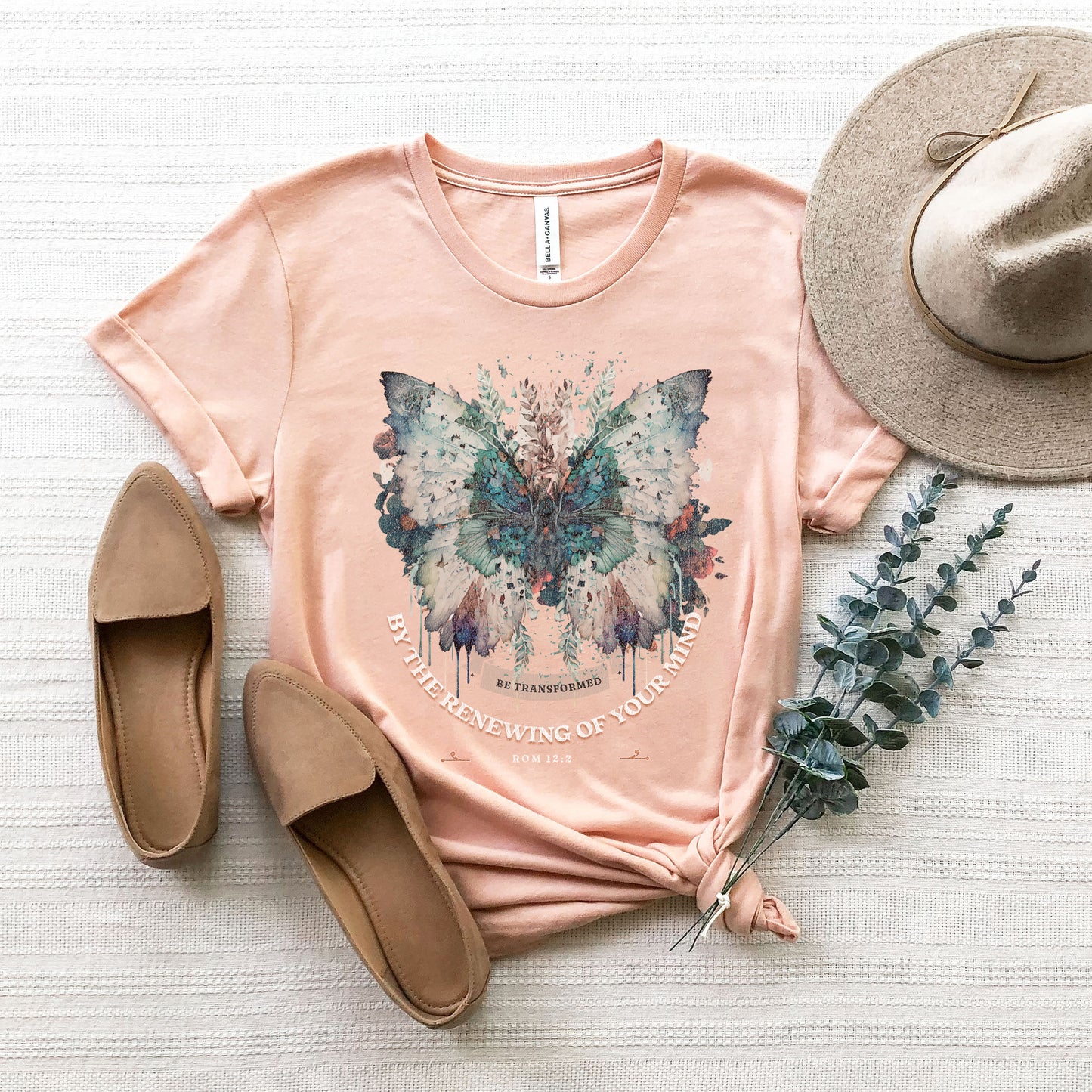 Butterfly Floral | Short Sleeve Crew Neck