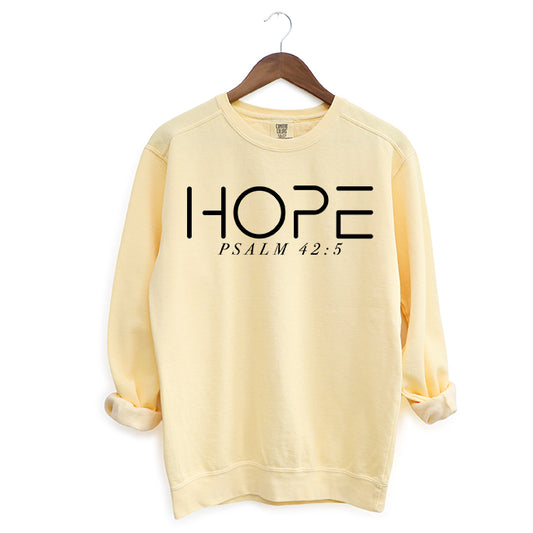 Hope Scripture | Garment Dyed Sweatshirt