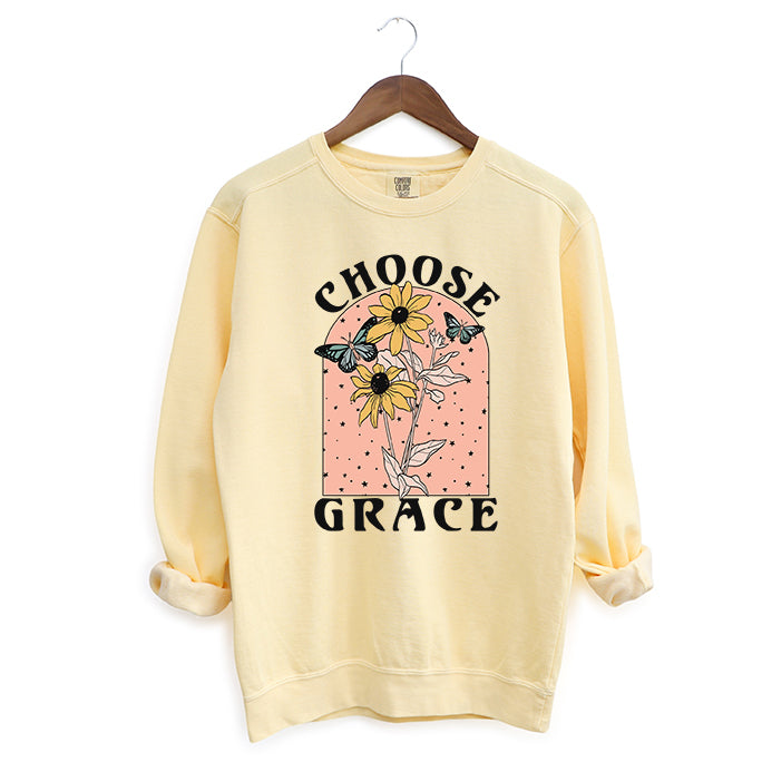 Choose Grace | Garment Dyed Sweatshirt