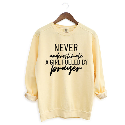 Never Underestimate a Girl | Garment Dyed Sweatshirt