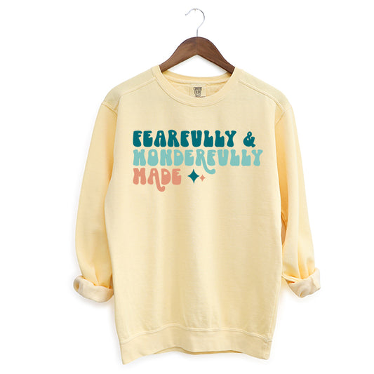 Fearfully and Wonderfully Made Colorful | Garment Dyed Sweatshirt