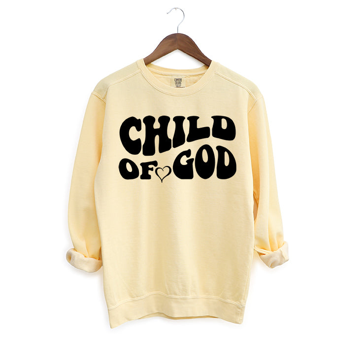 Child Of God Heart | Garment Dyed Sweatshirt