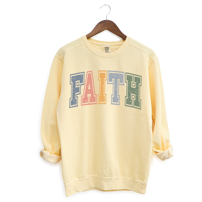 Faith Varsity | Garment Dyed Sweatshirt