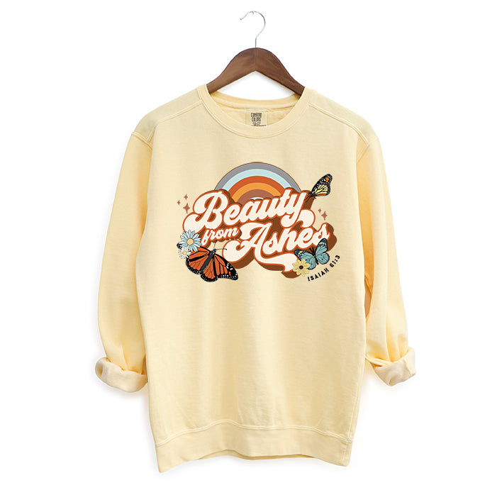 Beauty From Ashes Butterfly | Garment Dyed Sweatshirt