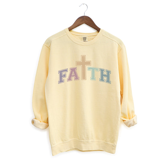 Faith Cross | Garment Dyed Sweatshirt