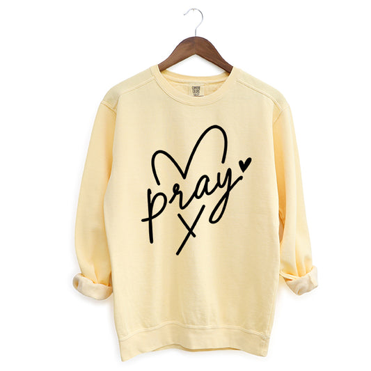 Pray Heart | Garment Dyed Sweatshirt