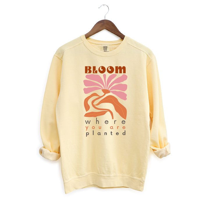 Bloom Boho | Garment Dyed Sweatshirt