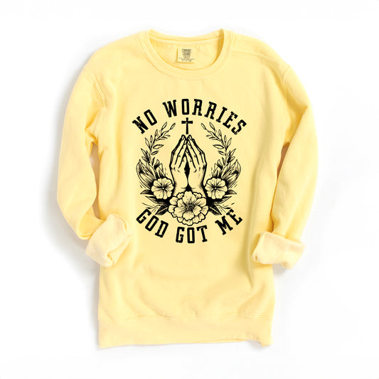 No Worries Cross | Garment Dyed Sweatshirt