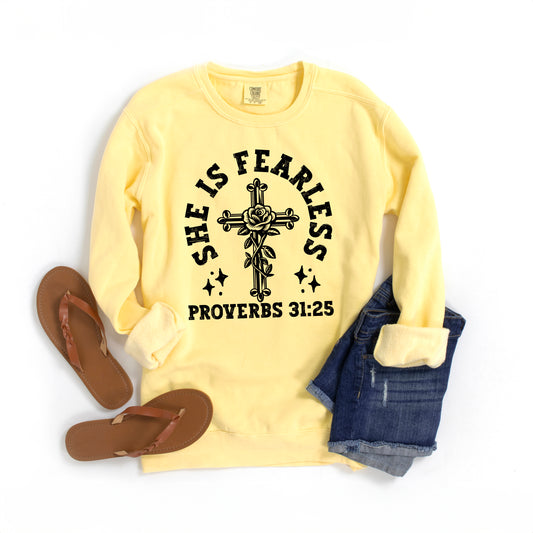 She Is Fearless | Garment Dyed Sweatshirt