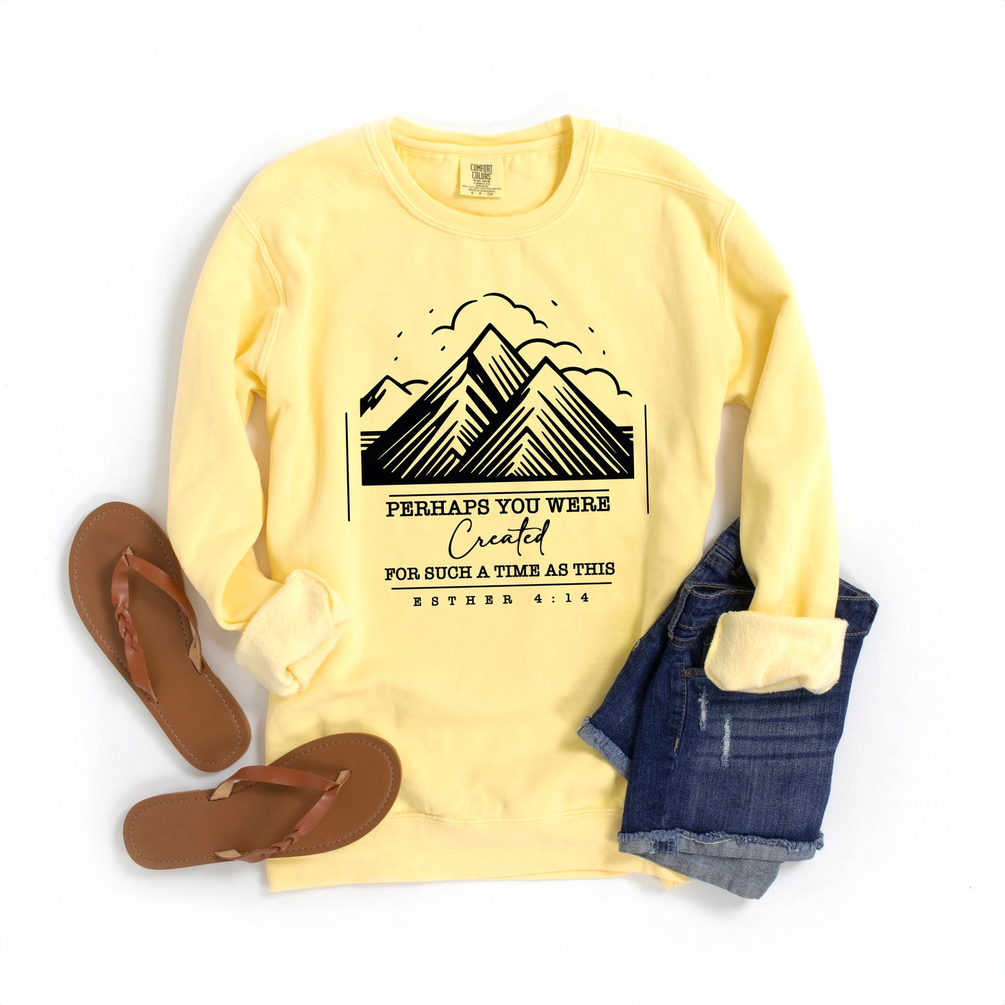 You Were Created Mountains | Garment Dyed Sweatshirt