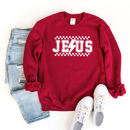 Jesus Checkered Bolt | Sweatshirt