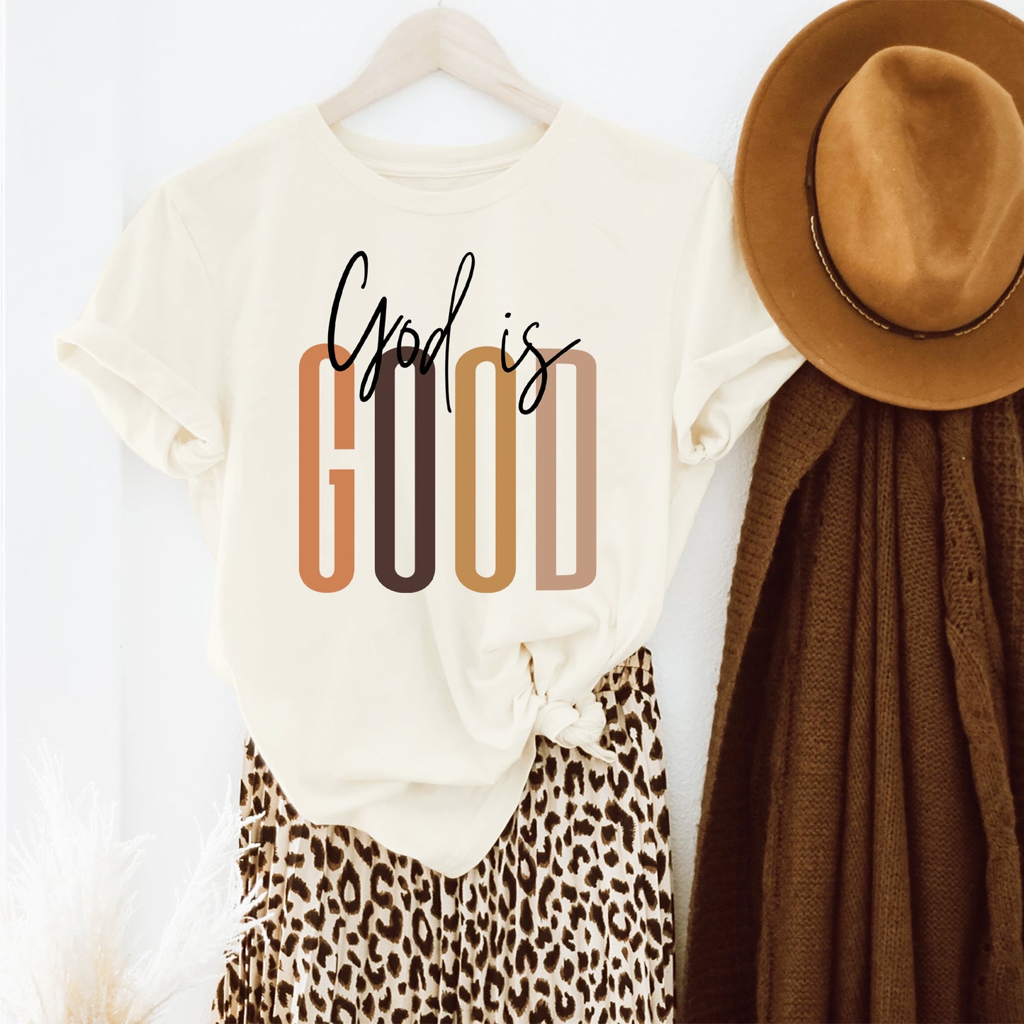 God is Good Cursive | Short Sleeve Crew Neck