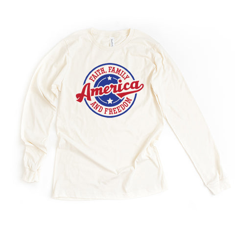 Faith Family Freedom America | Garment Dyed Long Sleeve