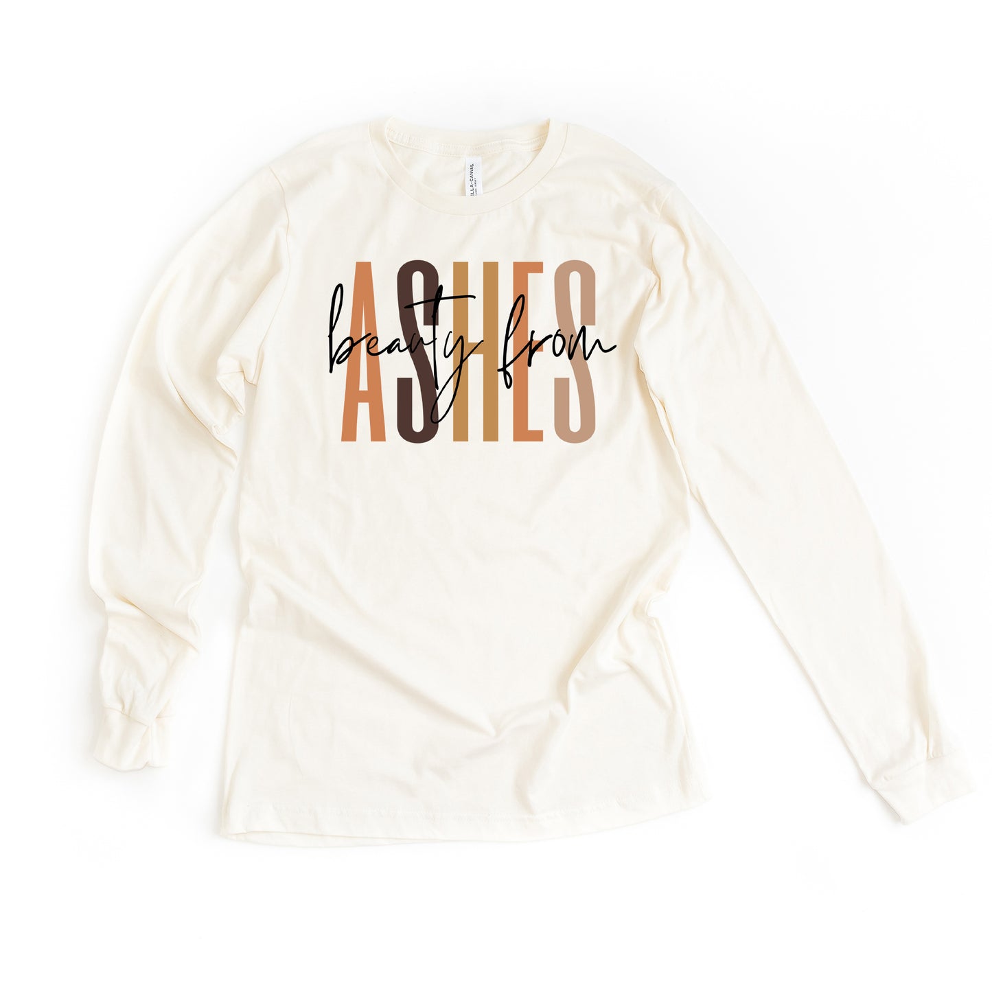 Beauty From Ashes Cursive | Long Sleeve Crew Neck