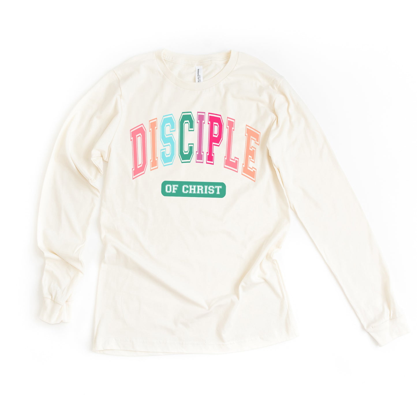 Disciple Block Colorful | Long Sleeve Crew Neck