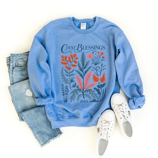 Count Blessings Daily | Graphic Sweatshirt