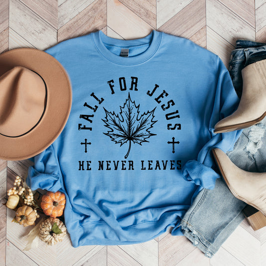 Fall For Jesus Leaf | Sweatshirt