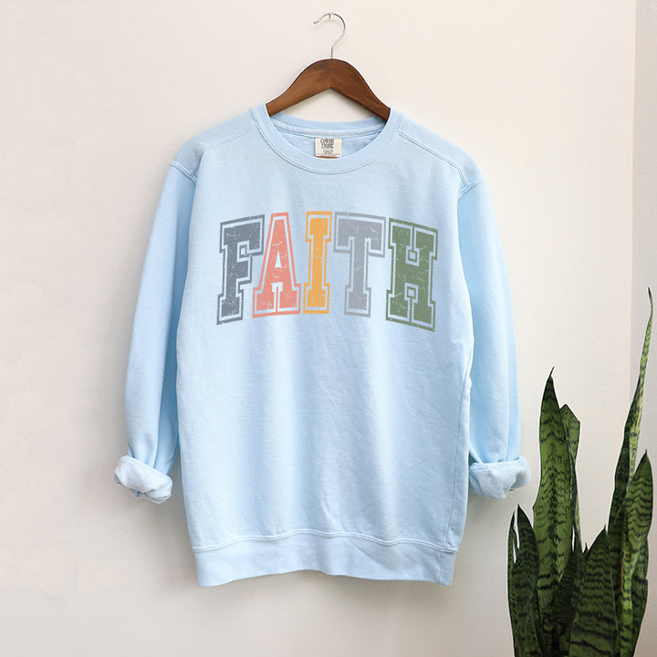 Faith Varsity | Garment Dyed Sweatshirt