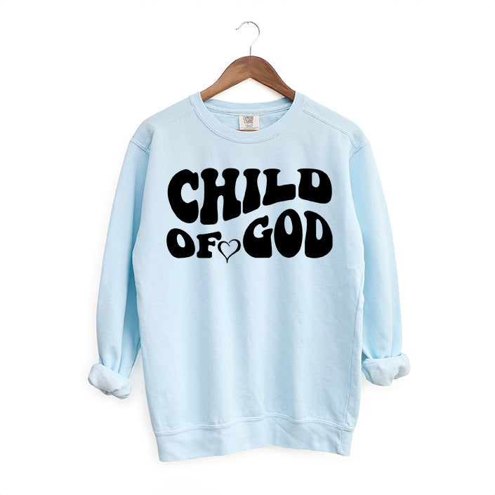 Child Of God Heart | Garment Dyed Sweatshirt